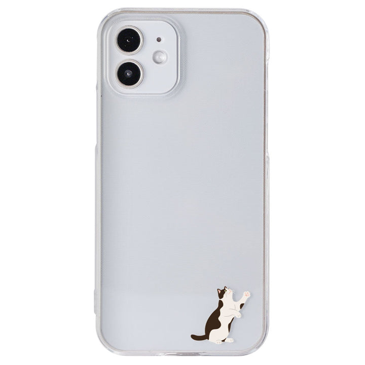 Clear Case Print Cat One Point Back Case iPhone Series
