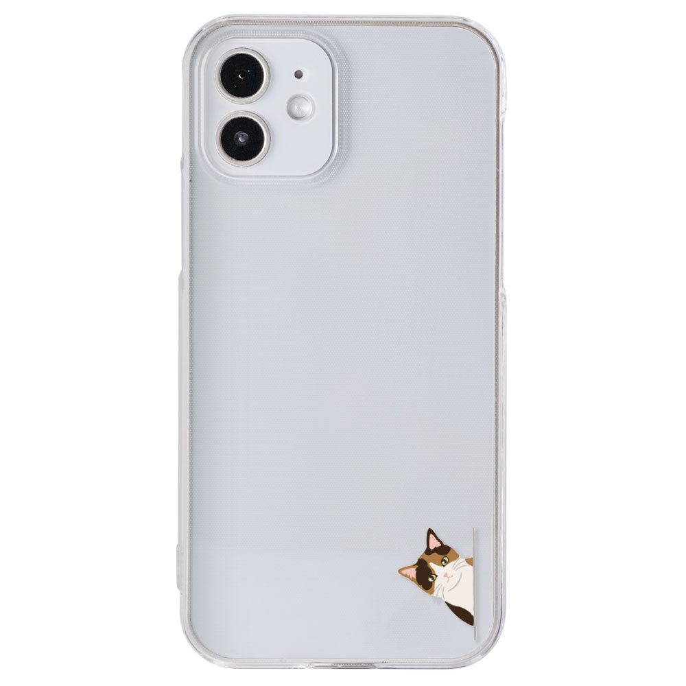 Clear Case Print Cat One Point Back Case iPhone Series