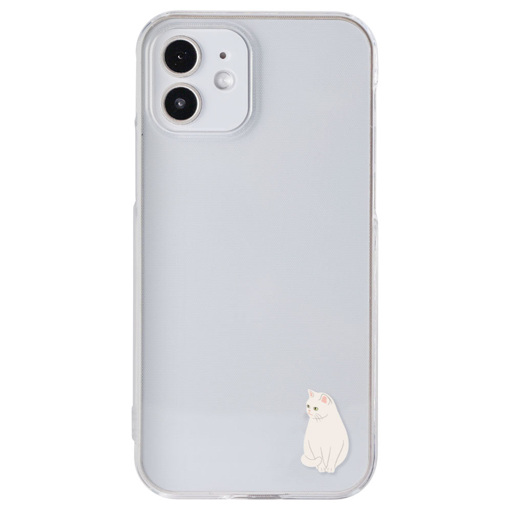 Clear Case Print Cat One Point Back Case iPhone Series