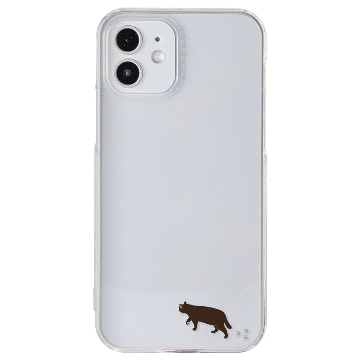 Clear Case Print Cat One Point Back Case iPhone Series