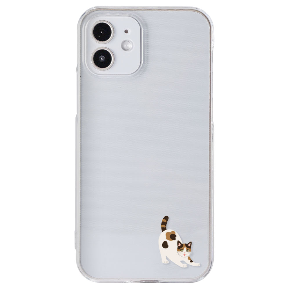 Clear Case Print Cat One Point Back Case iPhone Series