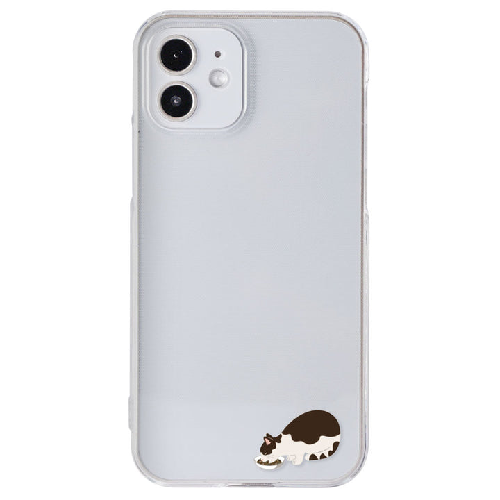 Coque arrière imprimée en plastique transparent avec motif de chat pour la série Google Pixel