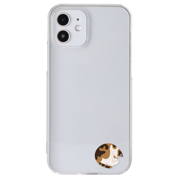Clear Case Print Cat One Point Back Case Galaxy Series