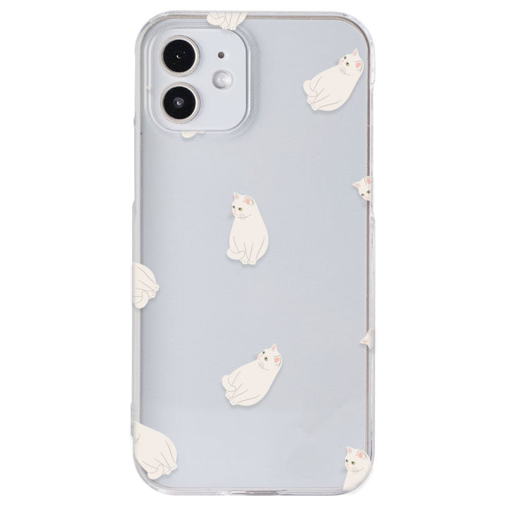 Clear Case Print Cat Pattern Back Case for AQUOS Series