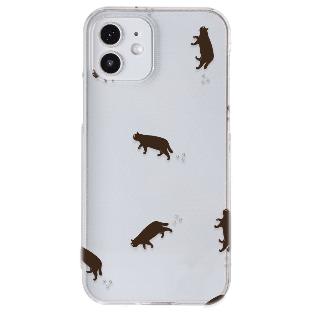 Clear Case Print Cat Pattern Back Case Galaxy Series