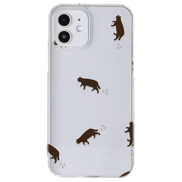 Clear Case Print Cat Pattern Back Case Galaxy Series