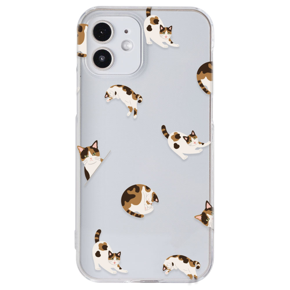 Clear Case Print Cat Pattern Back Case for AQUOS Series