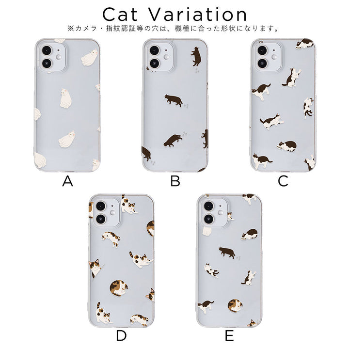 Clear Case Print Cat Pattern Back Case for AQUOS Series