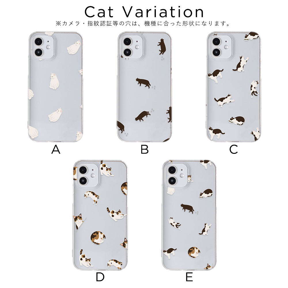 Clear Case Print Cat Pattern Back Case Galaxy Series