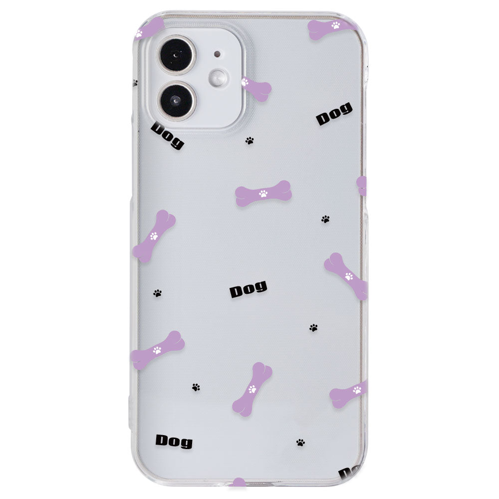 Clear case printed with dog pattern back case for iPhone series