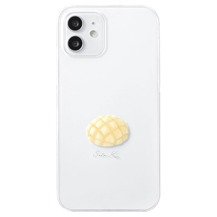 クリアケース プリント パン ワンポイント 名入れ 背面ケース