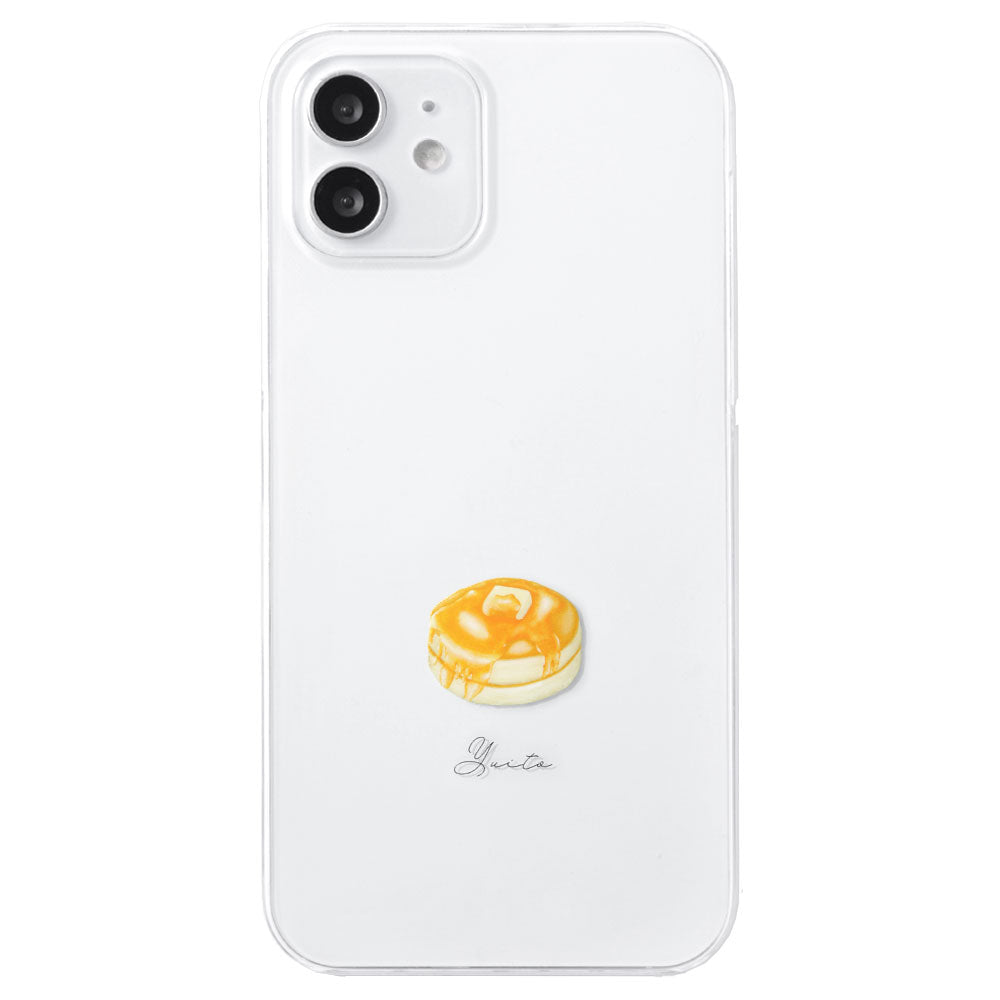 クリアケース プリント 喫茶店 ワンポイント 名入れ 背面ケース Xperiaシリーズ