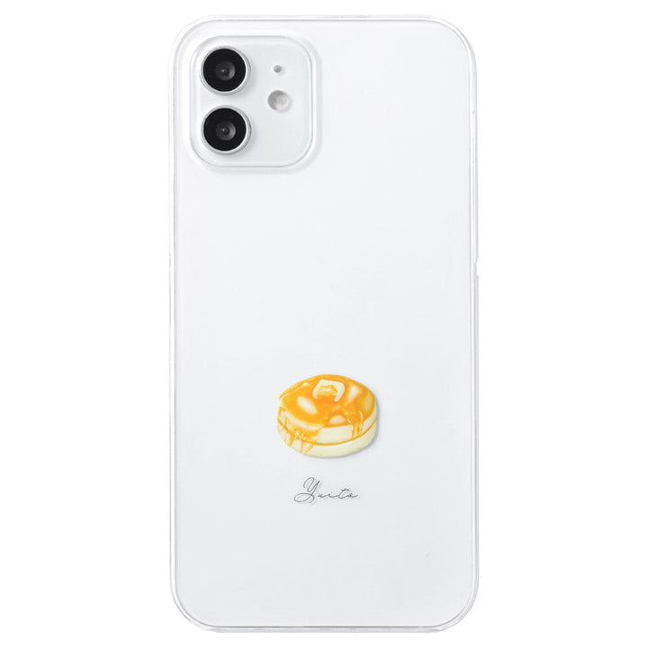 Clear Case Print Coffee Shop One Point Name Engraving Back Case iPhone Series