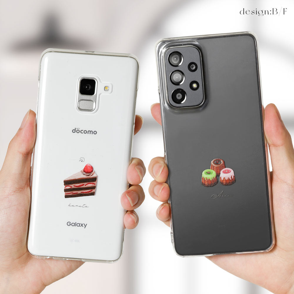 Clear Case Print Sweets One Point Name Engraving Back Case