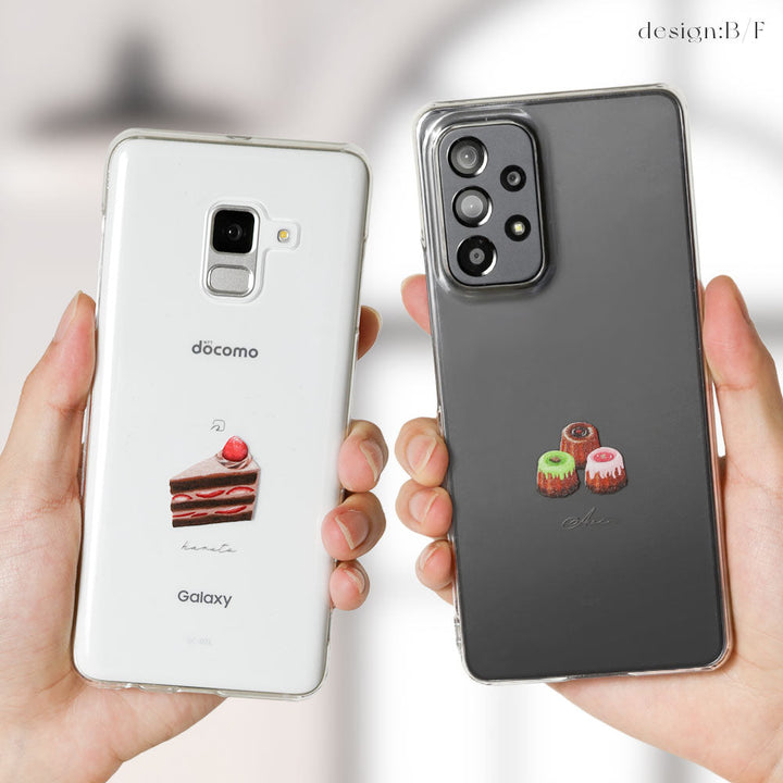 Clear Case Print Sweets One Point Name Engraving Back Case