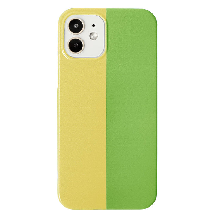 クリアケース プリント ツートンカラー 背面ケース iPhoneシリーズ