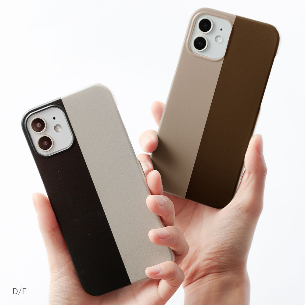 クリアケース プリント ツートンカラー 背面ケース iPhoneシリーズ