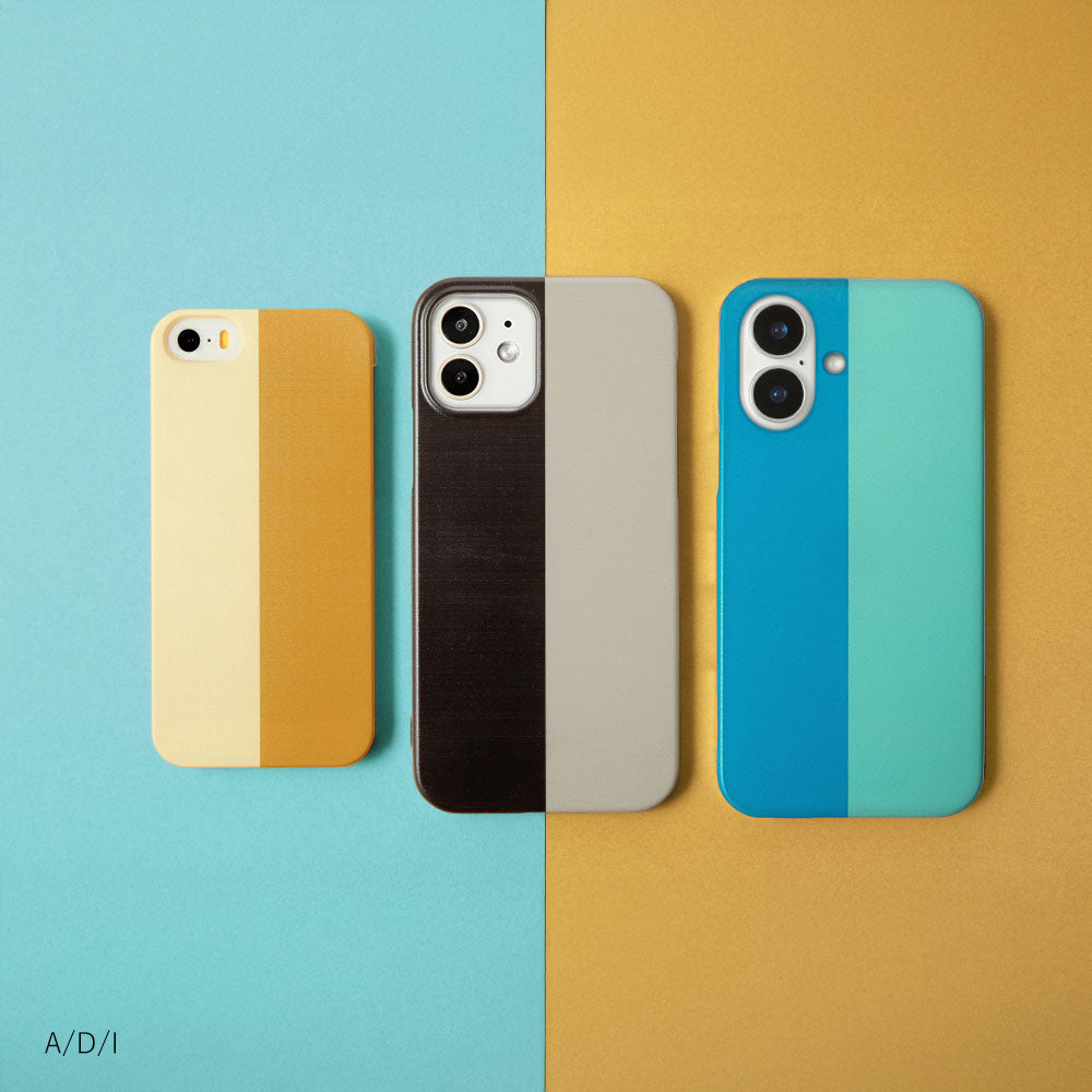 Clear case print two-tone color back case