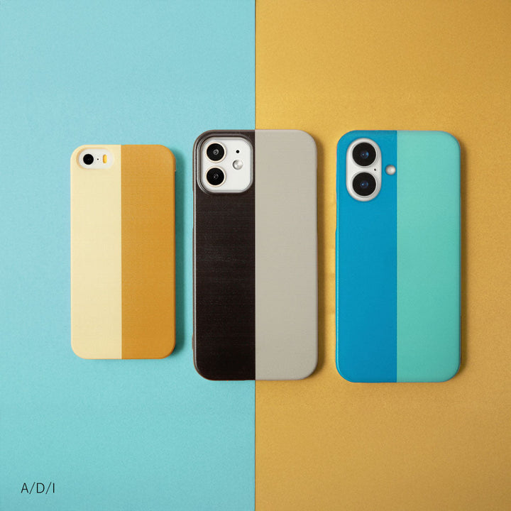 クリアケース プリント ツートンカラー 背面ケース iPhoneシリーズ