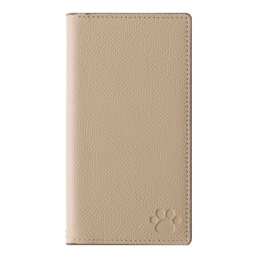 ヴィーガンレザー ネコ型ポケット バイカラー スタンド機能 手帳型ケース Xperiaシリーズ