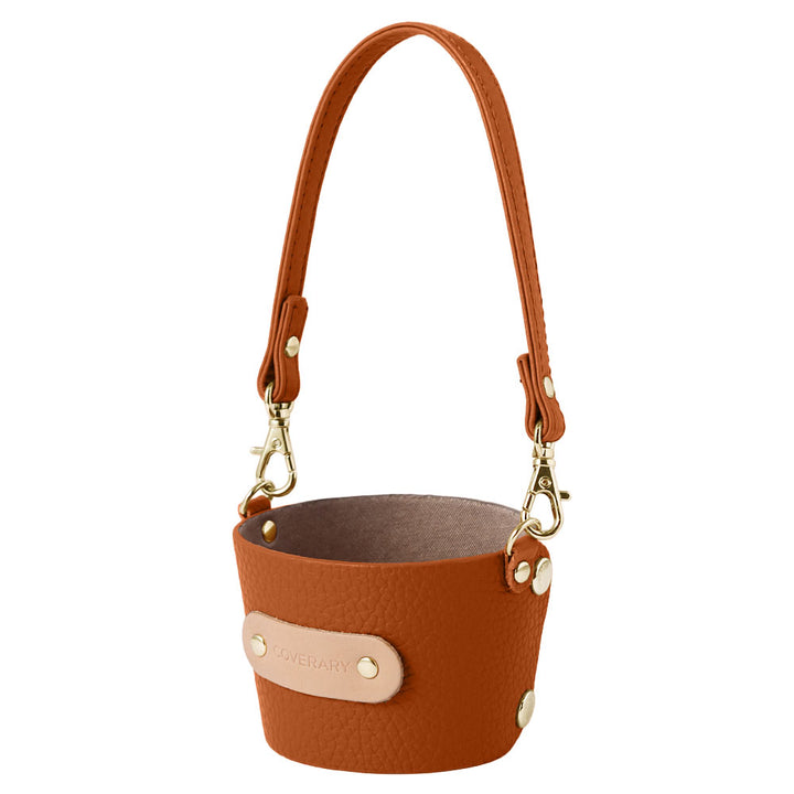 Genuine leather Italian shrink leather cup holder