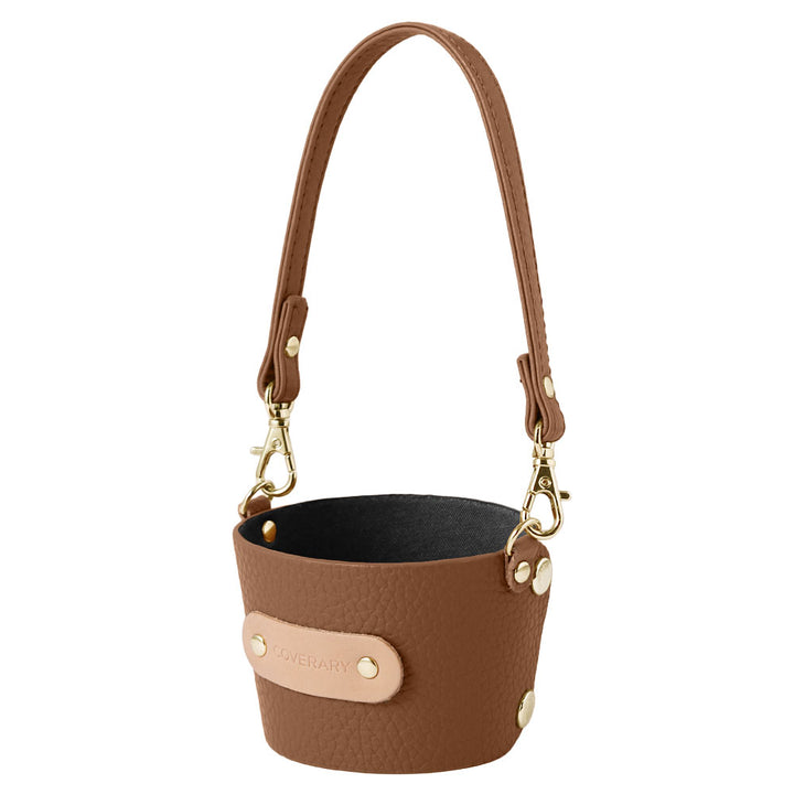 Genuine leather Italian shrink leather cup holder