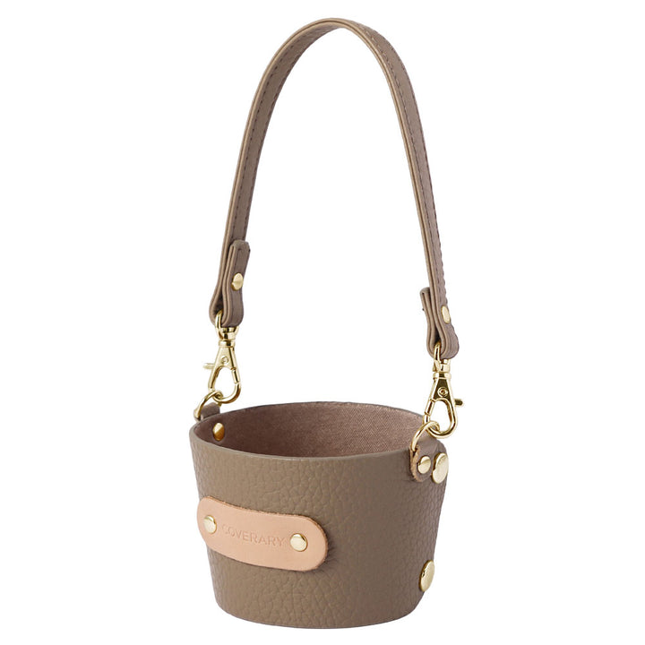 Genuine leather Italian shrink leather cup holder