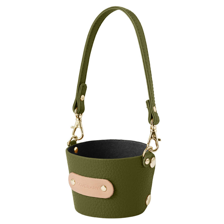 Genuine leather Italian shrink leather cup holder