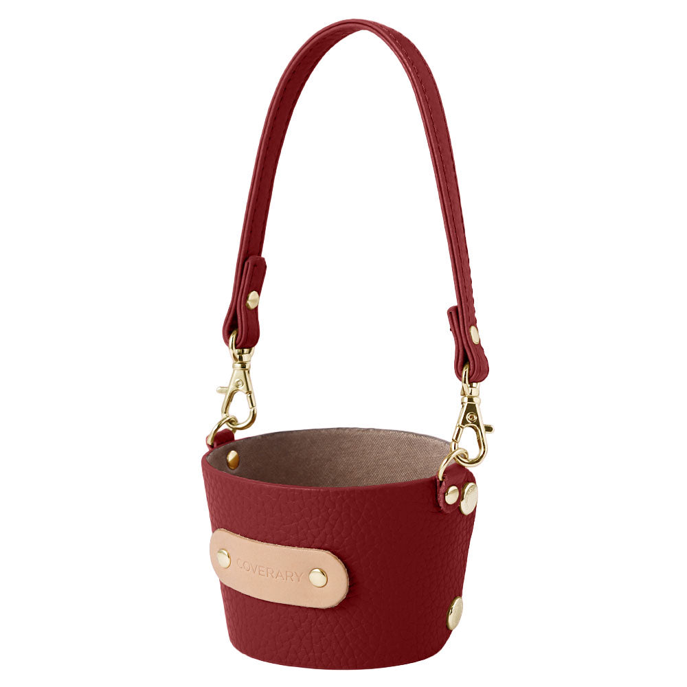 Genuine leather Italian shrink leather cup holder