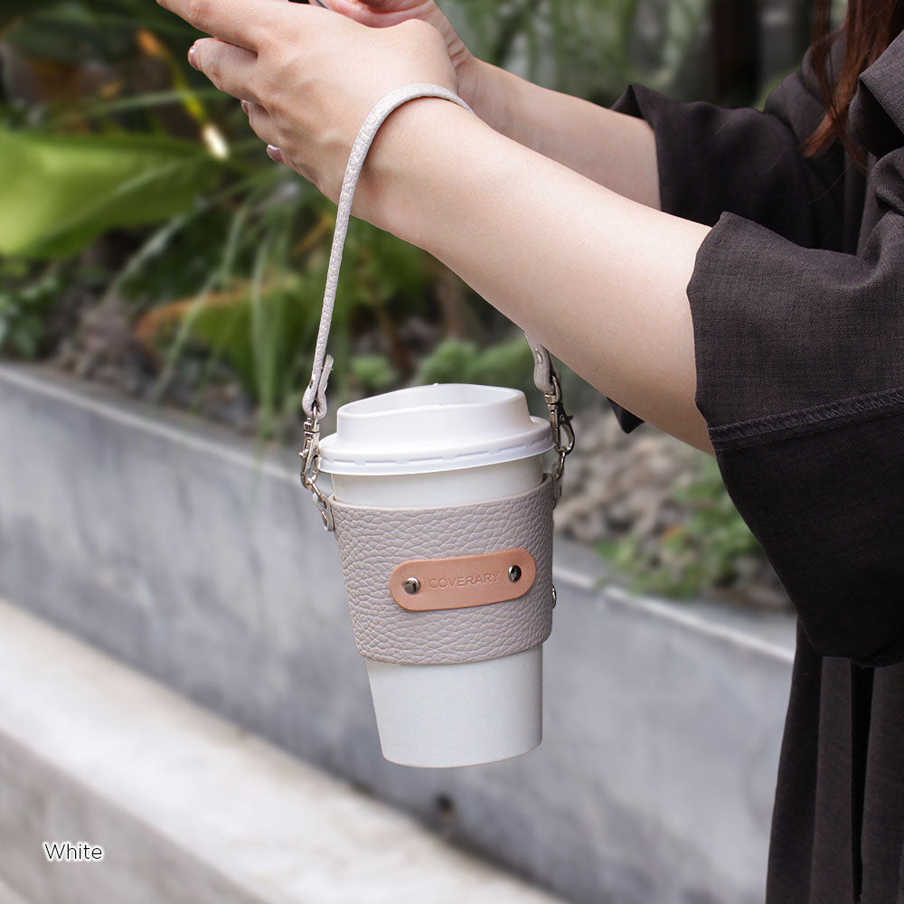 Genuine leather Italian shrink leather cup holder