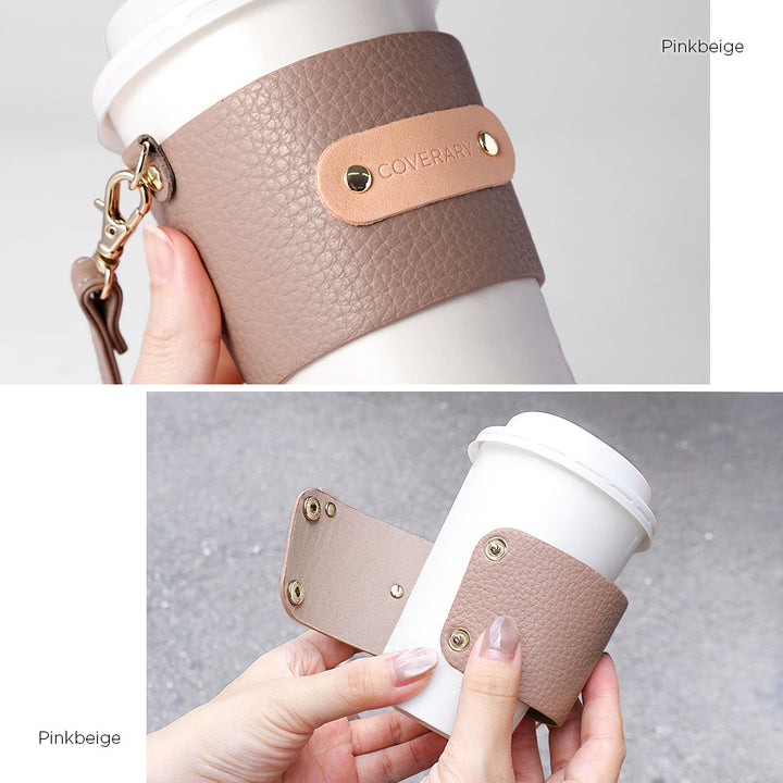 Genuine leather Italian shrink leather cup holder