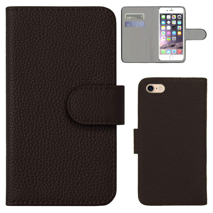 Vegan Leather Basic Leather-Style Wallet Case (with Belt) for Xperia Series
