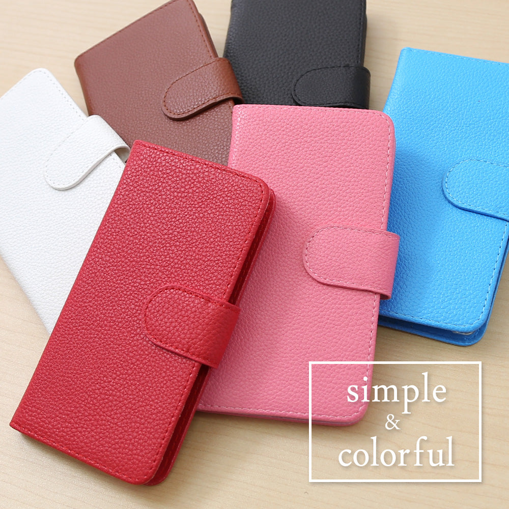 Vegan Leather Basic Leather-Style Wallet Case (with Belt) AQUOS Series