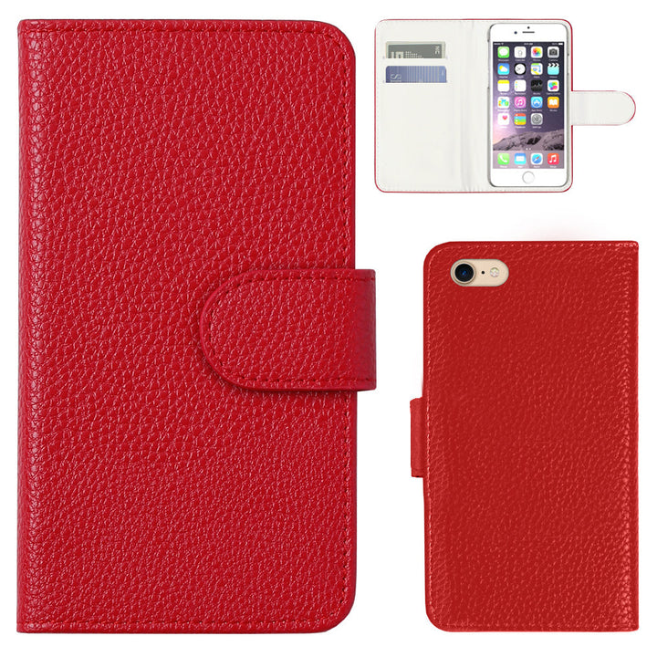 Vegan Leather Basic Leather-Style Wallet Case (with Belt) AQUOS Series
