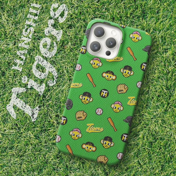 Hanshin Tigers × COVERARY 2025 Cuir Véritable Illustration à Points Motif Complet Étui Arrière Collaboratif