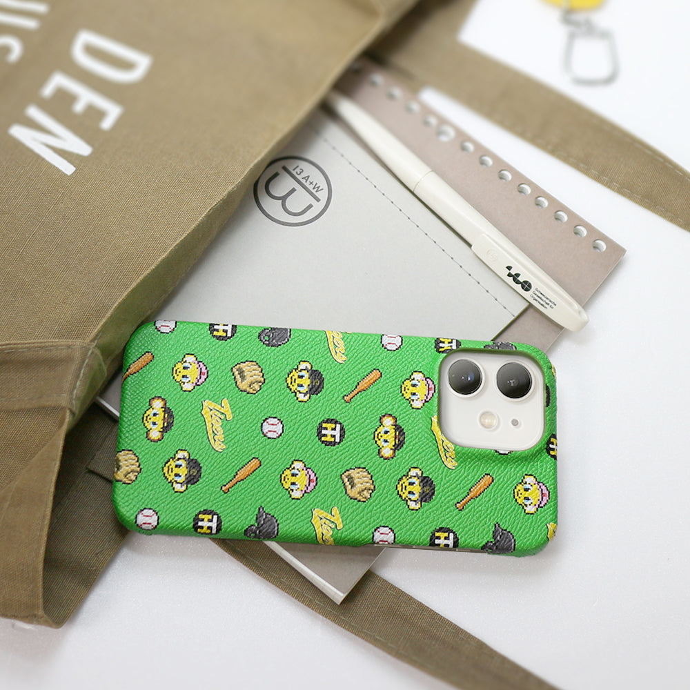 Hanshin Tigers × COVERARY 2025 Cuir Véritable Illustration à Points Motif Complet Étui Arrière Collaboratif