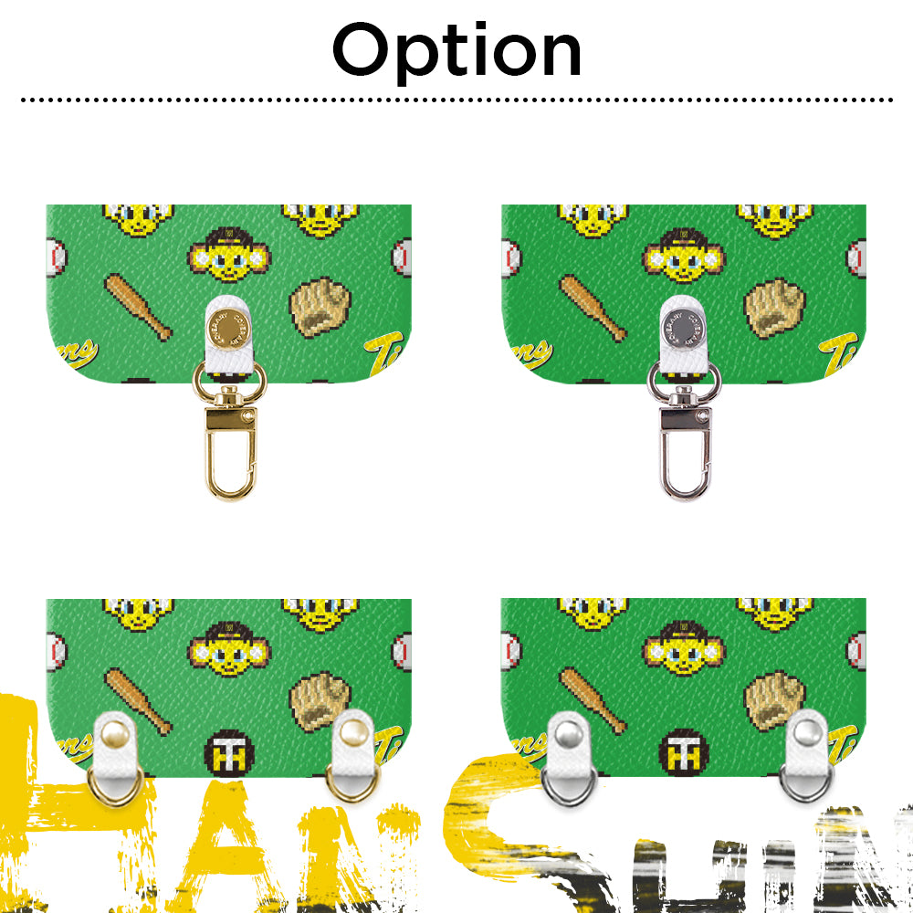 Hanshin Tigers × COVERARY 2025 Cuir Véritable Illustration à Points Motif Complet Étui Arrière Collaboratif