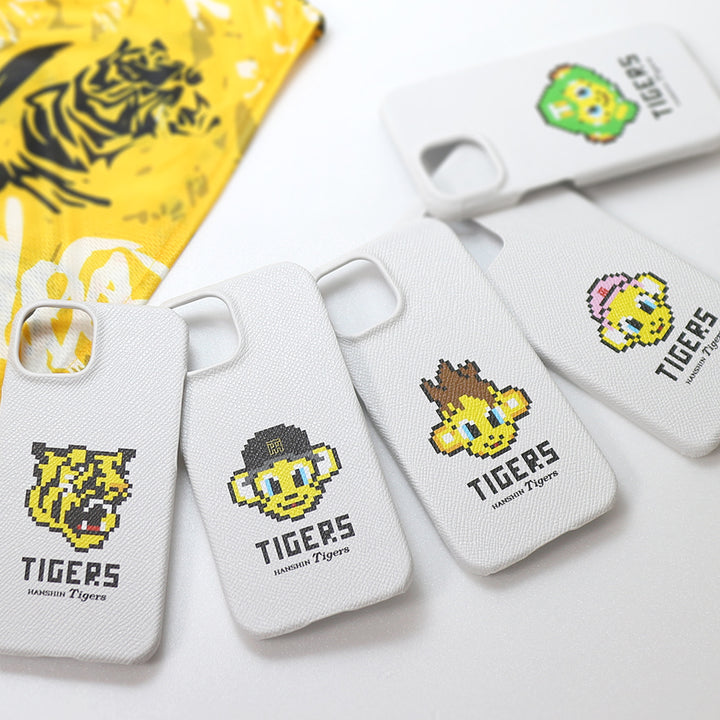 Hanshin Tigers × COVERARY 2025 Étui arrière en cuir véritable avec illustration à pois en collaboration (6 types au total)