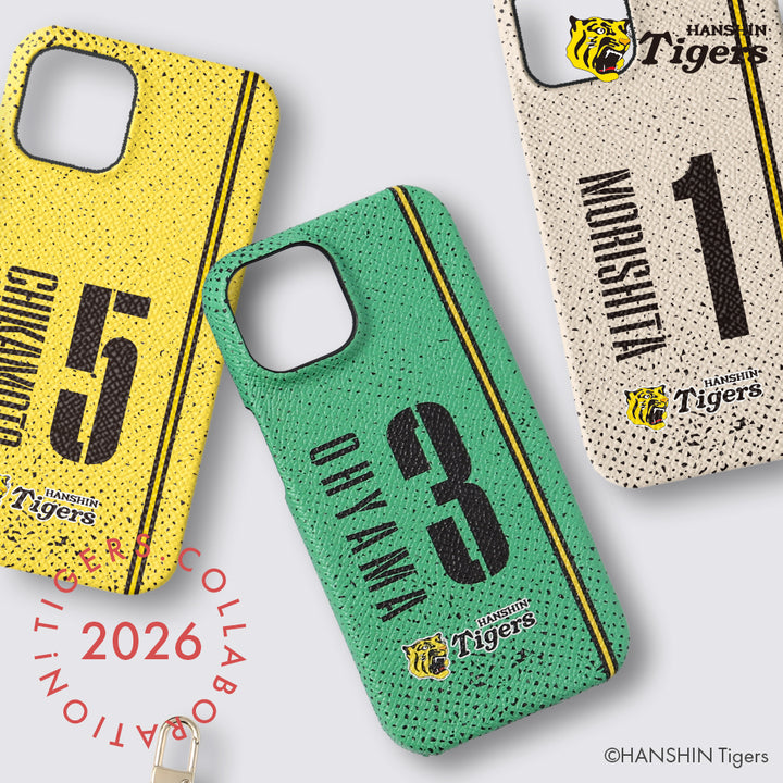 阪神タイガース × COVERARY 本革 背番号 グランジパターン コラボ背面ケース