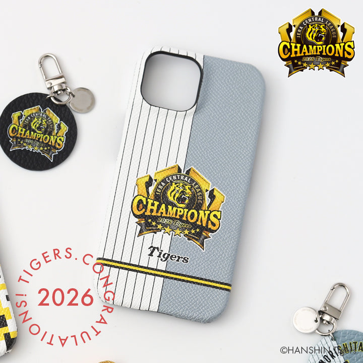 【Édition limitée】Hanshin Tigers × COVERARY Logo de champions de la ligue 2026, étui arrière collaboratif en cuir véritable à motif d’uniforme domicile et extérieur