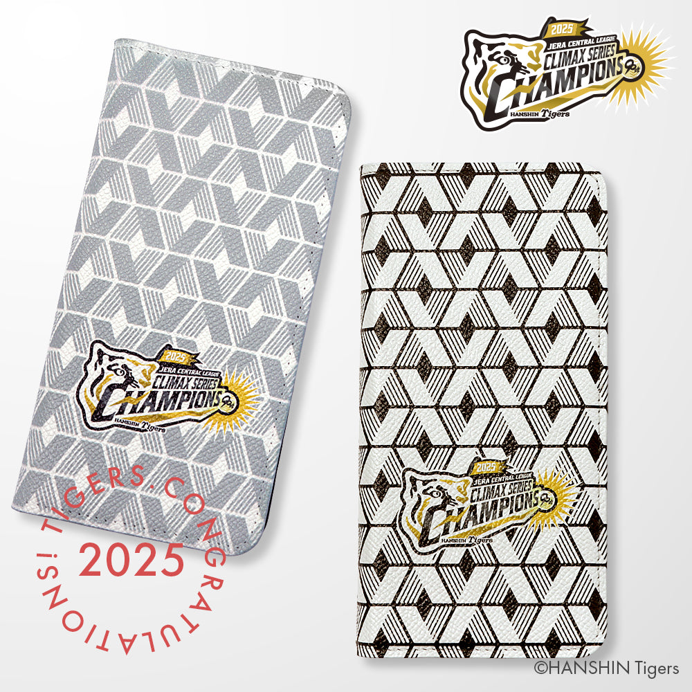 [Limited Time] Hanshin Tigers × COVERARY 2025CS Championship Logo All-over Pattern Genuine Leather Collaboration Notebook Case