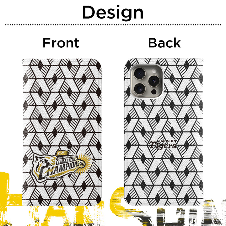 [Limited Time] Hanshin Tigers × COVERARY 2025CS Championship Logo All-over Pattern Genuine Leather Collaboration Notebook Case