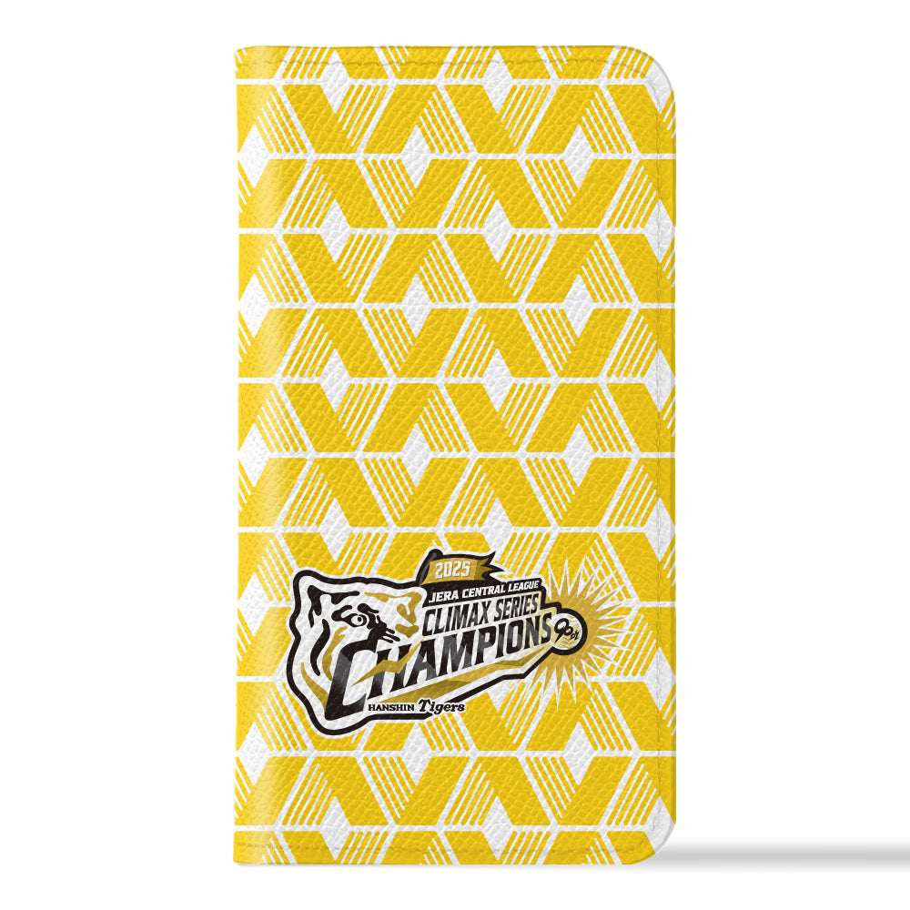 [Limited Time] Hanshin Tigers × COVERARY 2025CS Championship Logo All-over Pattern Genuine Leather Collaboration Notebook Case