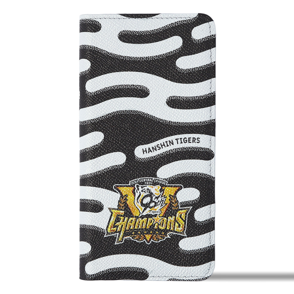 【Période limitée】Hanshin Tigers × COVERARY 2025 logo de championnat de ligue motif intégral étui portefeuille en cuir véritable collaboration