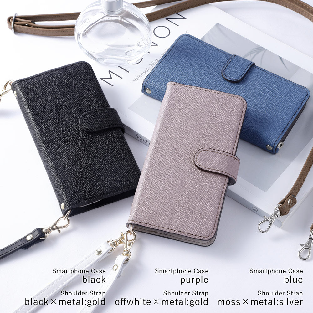 本革 ドマーニ ボレロ ショルダーストラップ付き スタンド機能 手帳型ケース（ベルトあり）iPhoneシリーズ