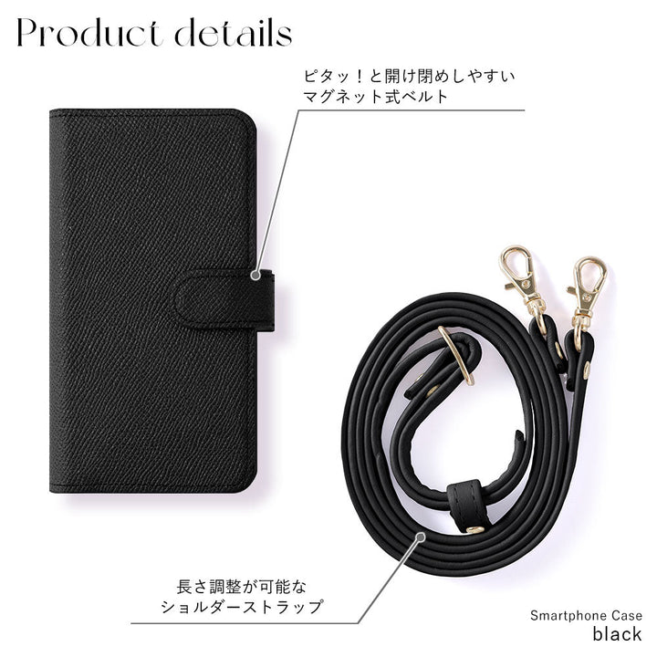 Étui portefeuille en cuir véritable Domani Bolero avec sangle d'épaule, décoration initiale, fonction support (avec ceinture) pour la série Google Pixel