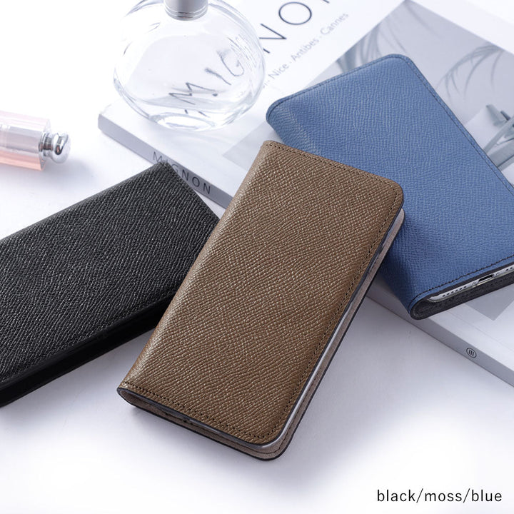 Étui portefeuille en cuir véritable original Domani Bolero avec fonction support pour la série AQUOS