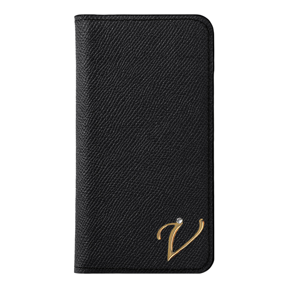 Étui portefeuille en cuir véritable original Domani Bolero avec décoration d'initiales et fonction support pour la série Google Pixel