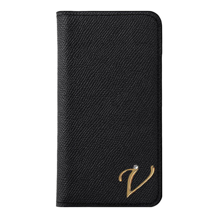 Étui portefeuille en cuir véritable original Domani Bolero avec décoration d'initiales et fonction support pour la série Google Pixel