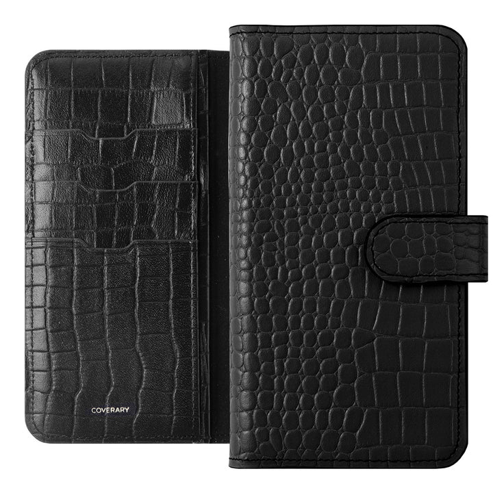 本革 オリジナルレザー ドマーニ クロコ スタンド機能 手帳型ケース（ベルトあり）
